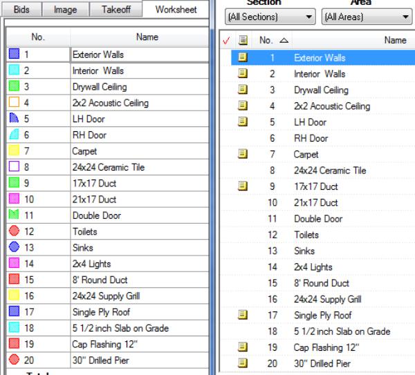 in the bid labeled 'combined, compare OST's Worksheet Tab and Quick Bid's Conditions list - ensure they match exactly