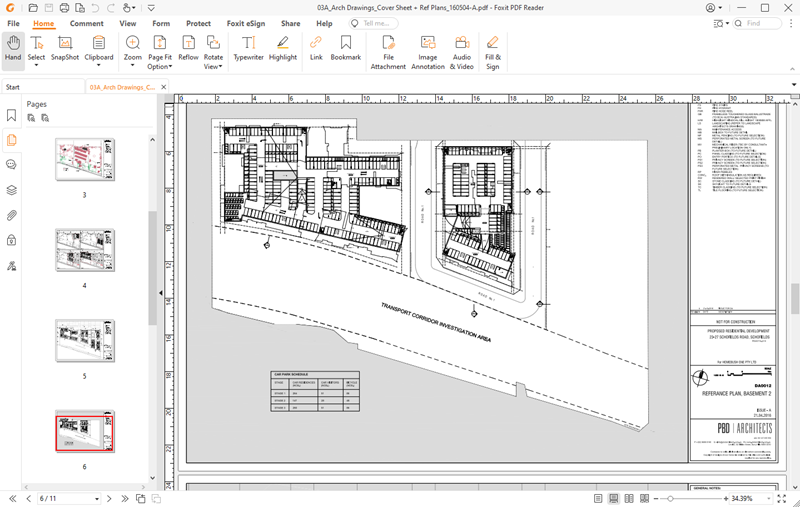 Multi-page PDF opened in viewer