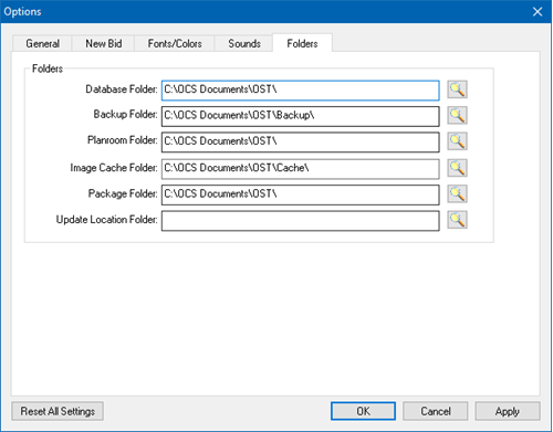 recommended user settings-folder locations for OST when using remote apps