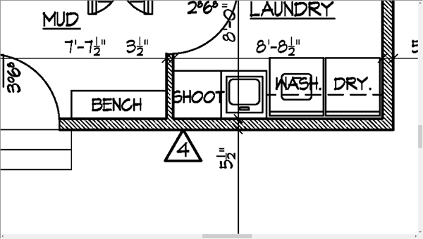 Sometimes, the wall type symbol is only close to the line on the plan and there is no line or arrow indicating its assignment