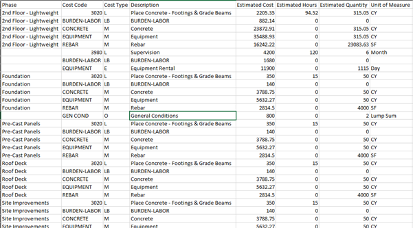 Quick Bid Accounting Export - StarBuilder Results