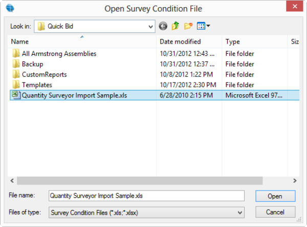 Open QS File in Excel