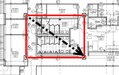 rectangle annotation can be used instead of highlighting to draw attention to some region on the plan