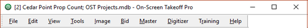 On Screen Takeoff toolbar