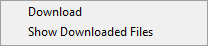 The Project Express context menu allows you to download files and hide previously downloaded files