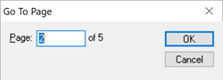 GoTo page dialog box