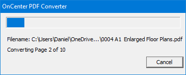 OC PDF Converter progress bar