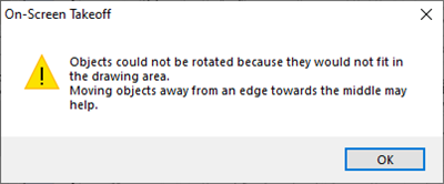 Cannot rotate takeoff warning