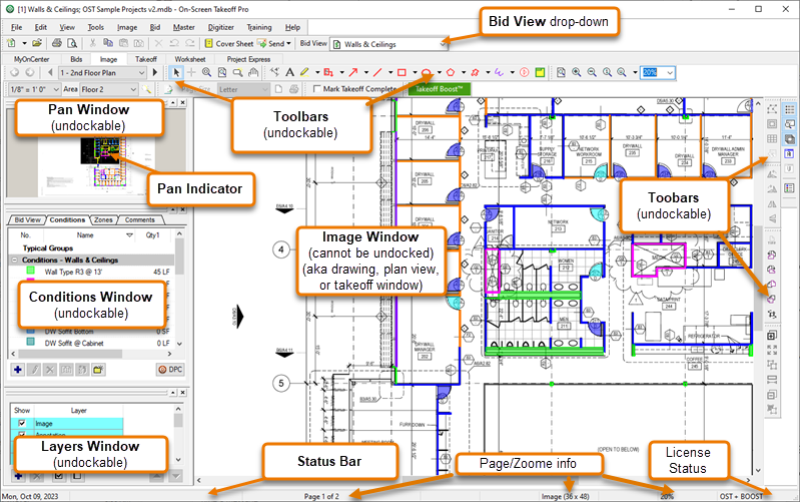 Image Tab general layout - labeled