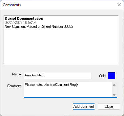 On-Screen Takeoff Comment dialog box