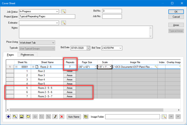 OST Cover Sheet increase Repeating Page count by 3