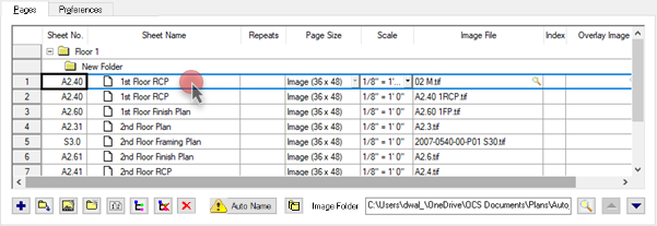 OST Cover Sheet Plan Organizer grid