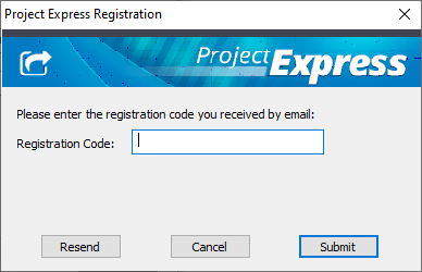 OST Project Express enter registration code when prompted