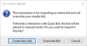 OST import OSP prompt to overwrite or create new