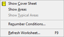 On-Screen Takeoff Project Menu