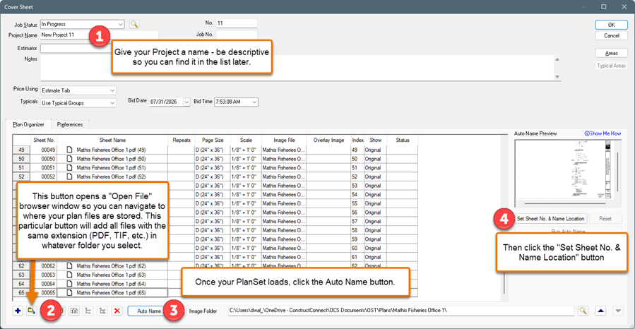 On-Screen Takeoff Cover Sheet - Add Images