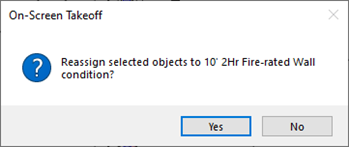 Reassign takeoff confirmation dialog box