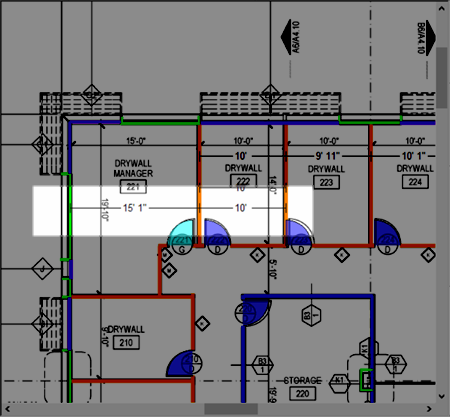 Dimension line breaks on existing linears