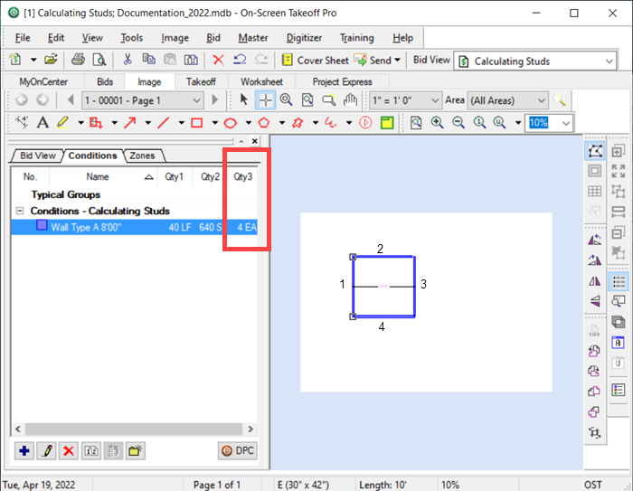 OST showing four segment count