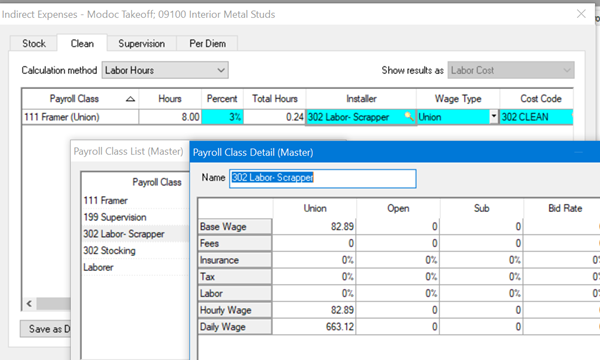 Laborer Payroll Class Detail