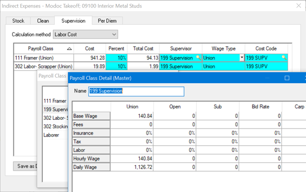 Supervisor Payroll Class Detail