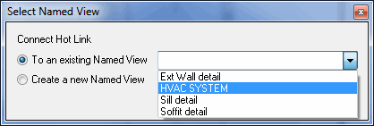 select a Named View from the drop down