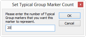 right-click on a typical group marker and select set count from the context menu