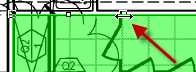 when an area takeoff object is selected, all its vertices become visible - drag and drop one on top of another to remove the first one