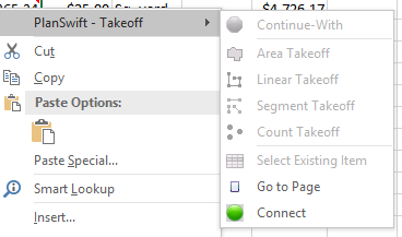 PlanSwift Integration with Excel ribbon bar