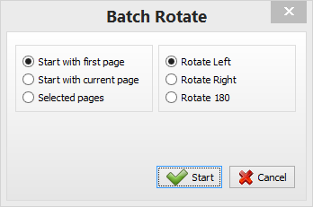 PlanSwift Batch Rotate settings