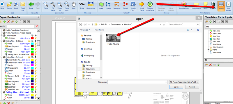 PlanSwift - Select Image dialog box (browse for file)