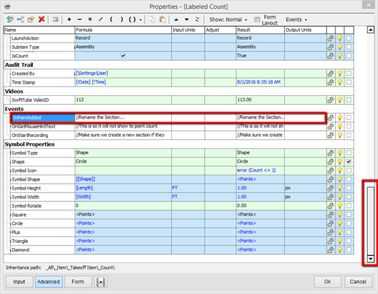 PlanSwift modifying the Labeled Count Tool