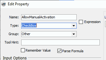 PlanSwift properties dialog box