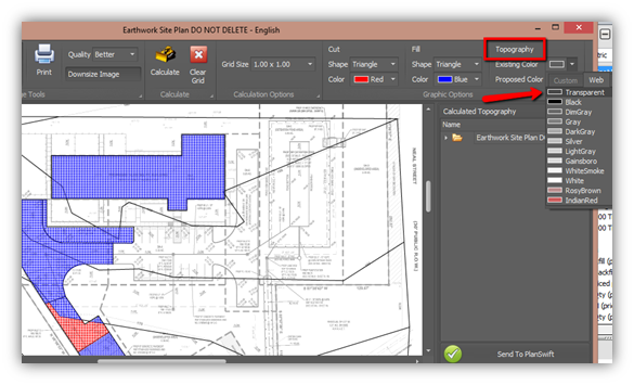 PlanSwift Earthworks Plugin example