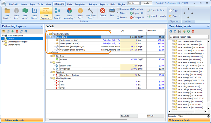 PlanSwift 11 Takeoff Boost toolbar