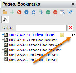 PlanSwift Pages list showing a page scaled vertically and horizontally