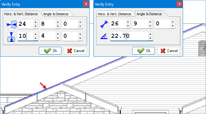 PlanSwift plan display showing Verify Points pop-ups