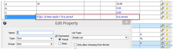 PlanSwift Basic IF-THEN formula example 2