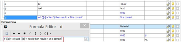 PlanSwift Formulas Basic IF-THEN with multiple Conditions example 2