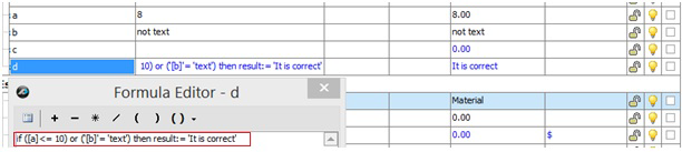 PlanSwift Formulas Basic IF-THEN with multiple Conditions example 4