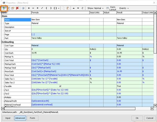 PlanSwift Nested Formulas 1