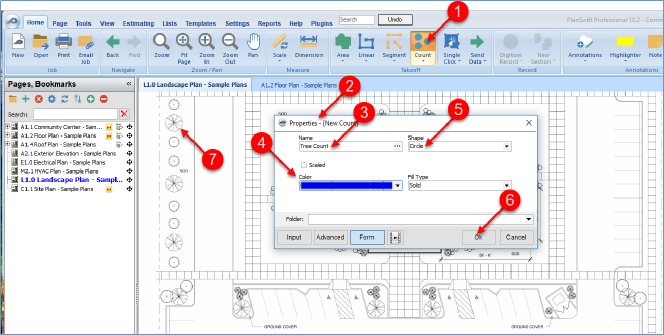 PlanSwift creating a count takeoff item