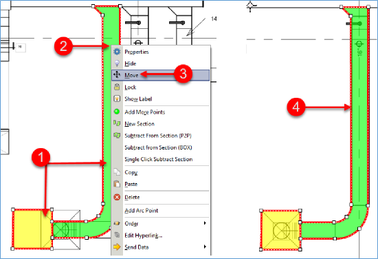 PlanSwift moving takeoff using the context menu