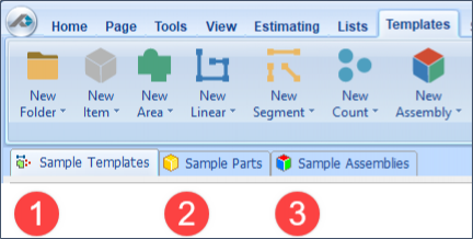PlanSwift Teamplates Tab Custom Tabs