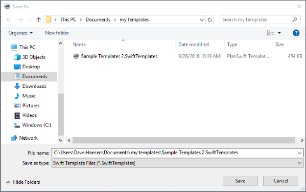 PlanSwift Imports Tab Dialog Box