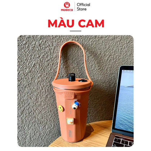 Dây Treo Ly Giữ Nhiêt Tyeso 600ml Chính Hãng - Dây Cam