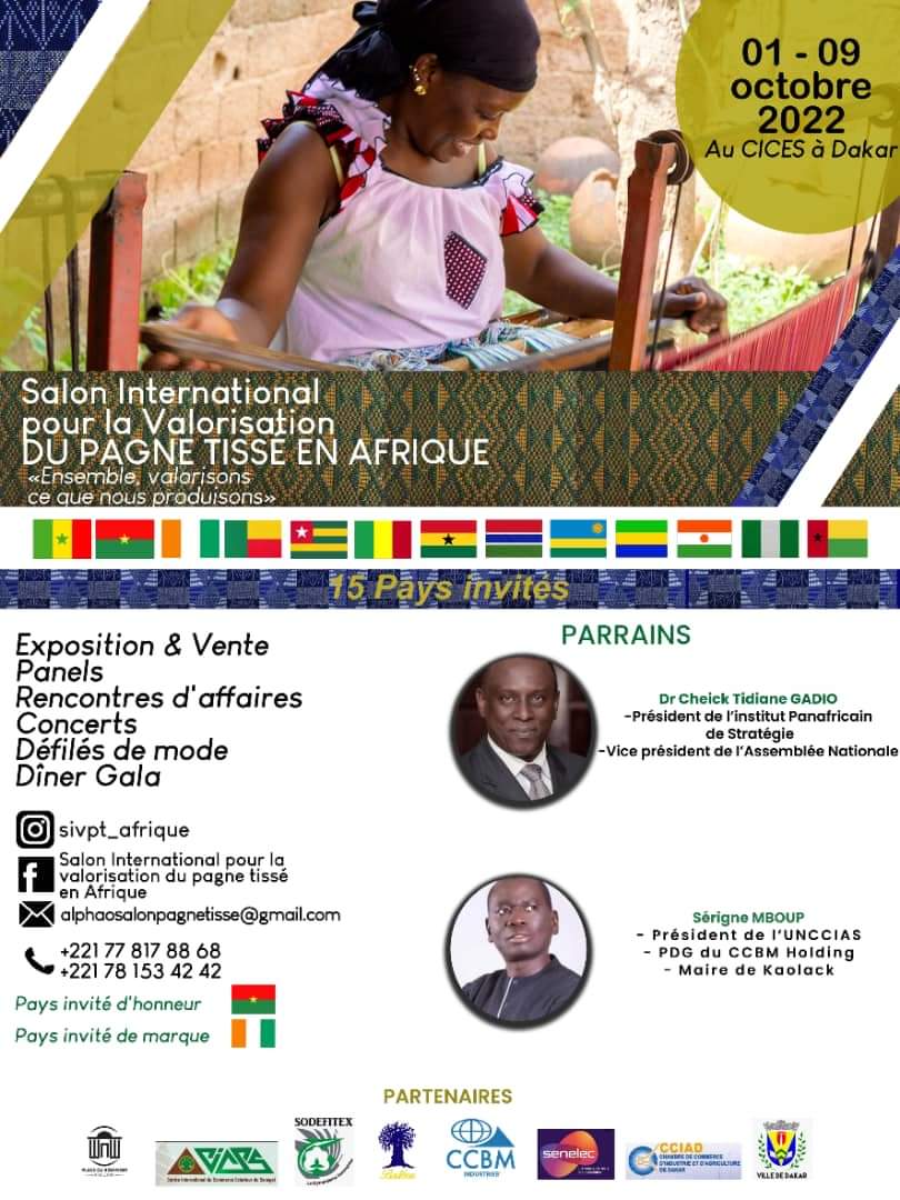 Salon International pour la Valorisation du Pagne Tissé en Afrique.
