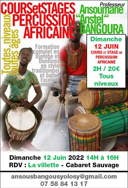 Cours de percussion africaine traditionnelle