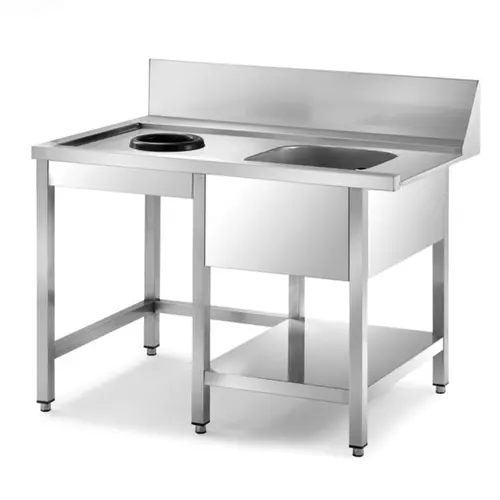 Mesa prelavado para cúpulas y tren de lavado