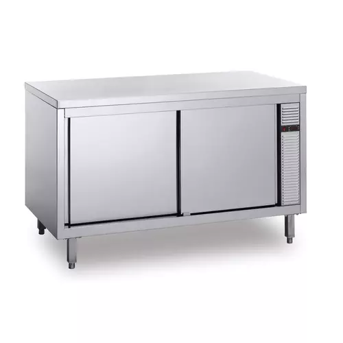 Hot cupboard with worktop
